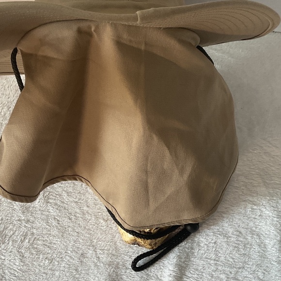 Tan Outdoor Hat with Chin Strap - Picture 2 of 6